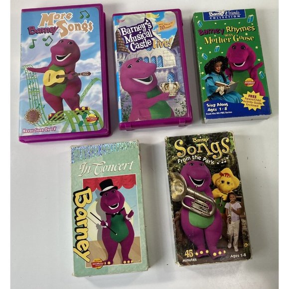 5 Barney VHS Video Tape Sing-Along Musical Castle Songs Concert Mother Goose Lot - Picture 6 of 6